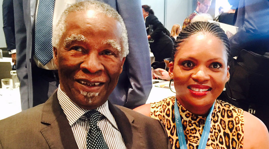 Xoli Moagi with Former President of South Africa, Thabo Mbeki